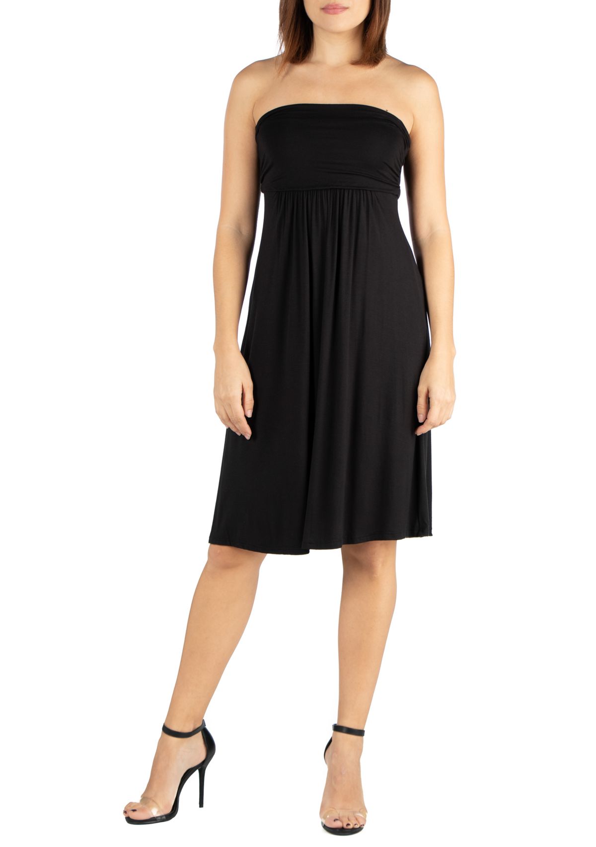 Knee Length Strapless Mini Dress