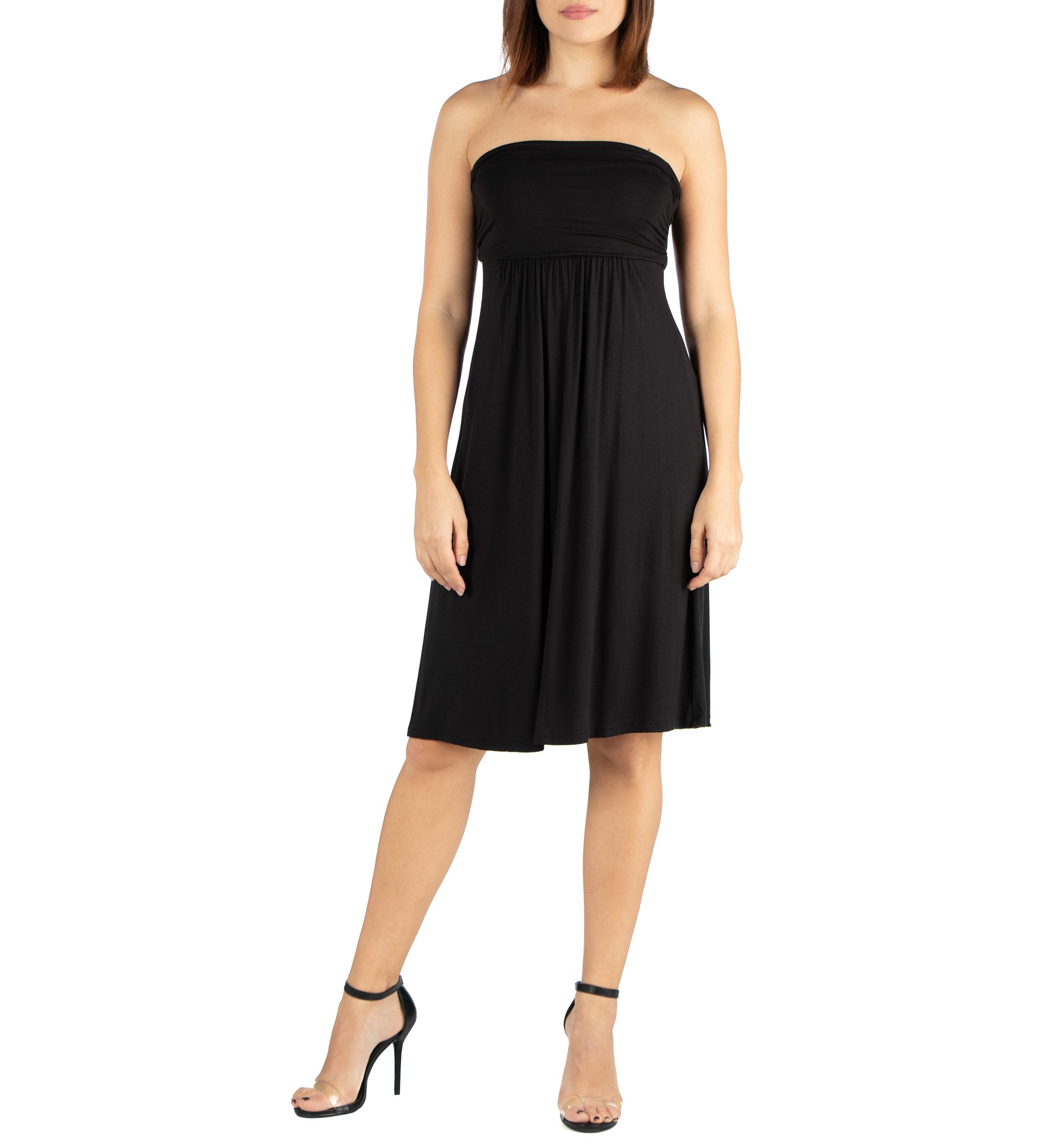 Knee Length Strapless Mini Dress