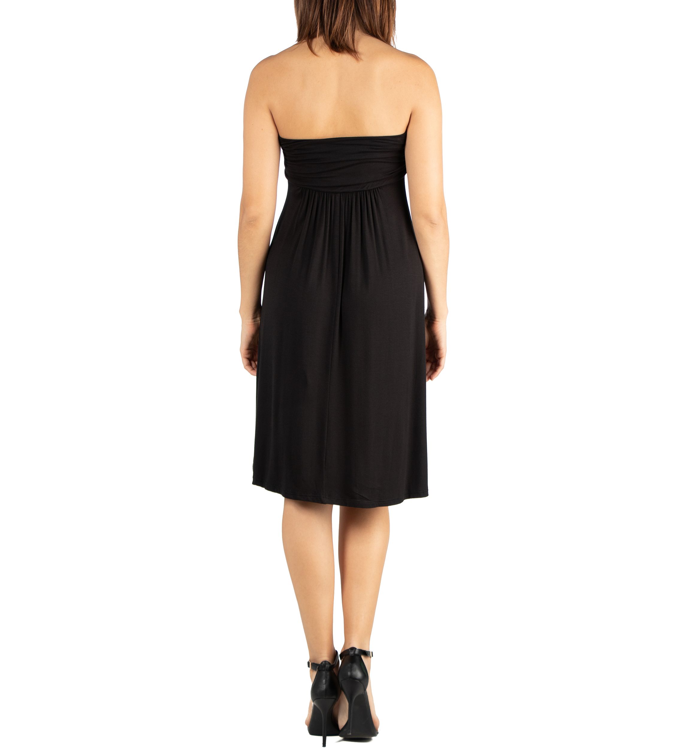 Knee Length Strapless Mini Dress