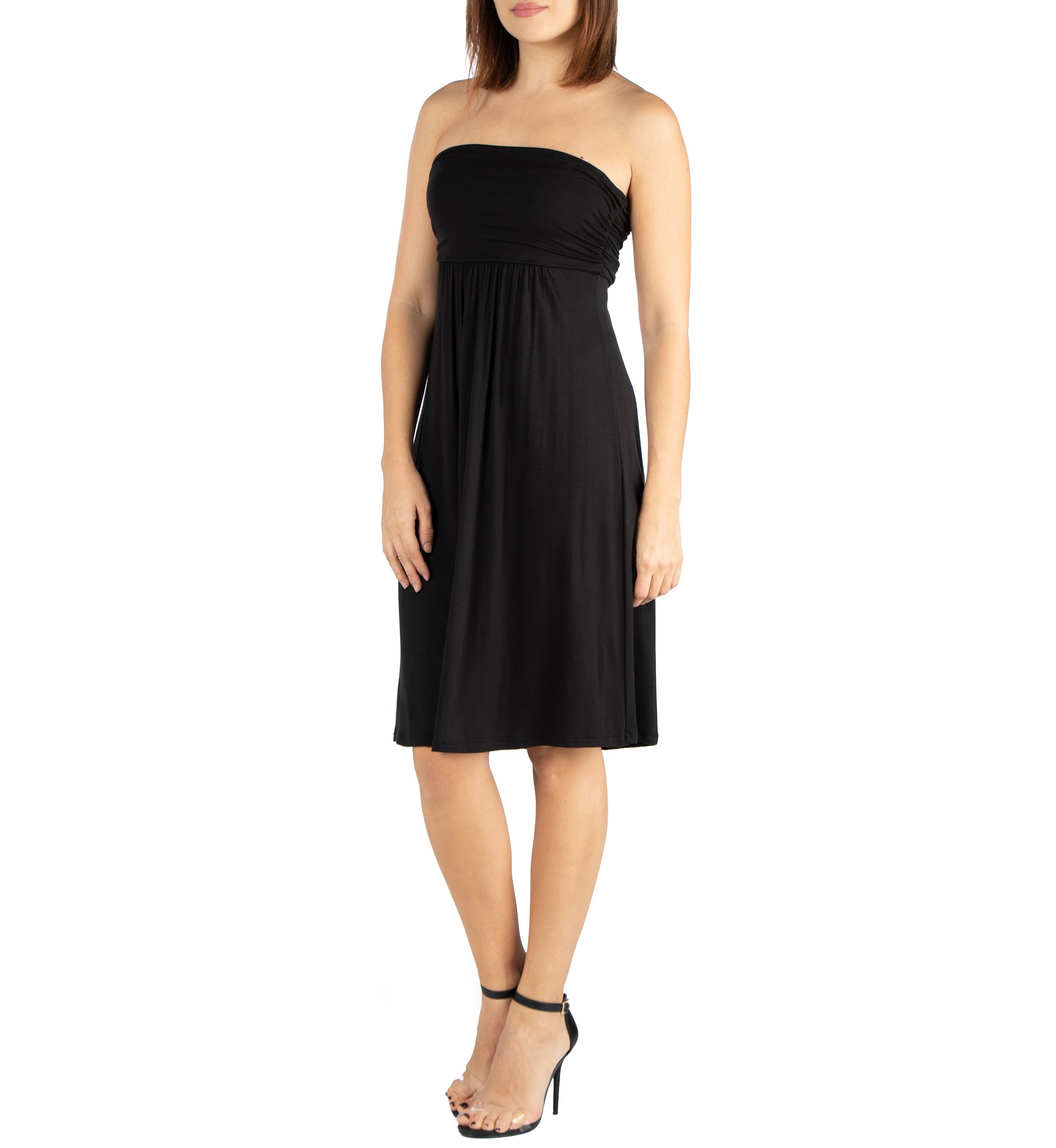 Knee Length Strapless Mini Dress
