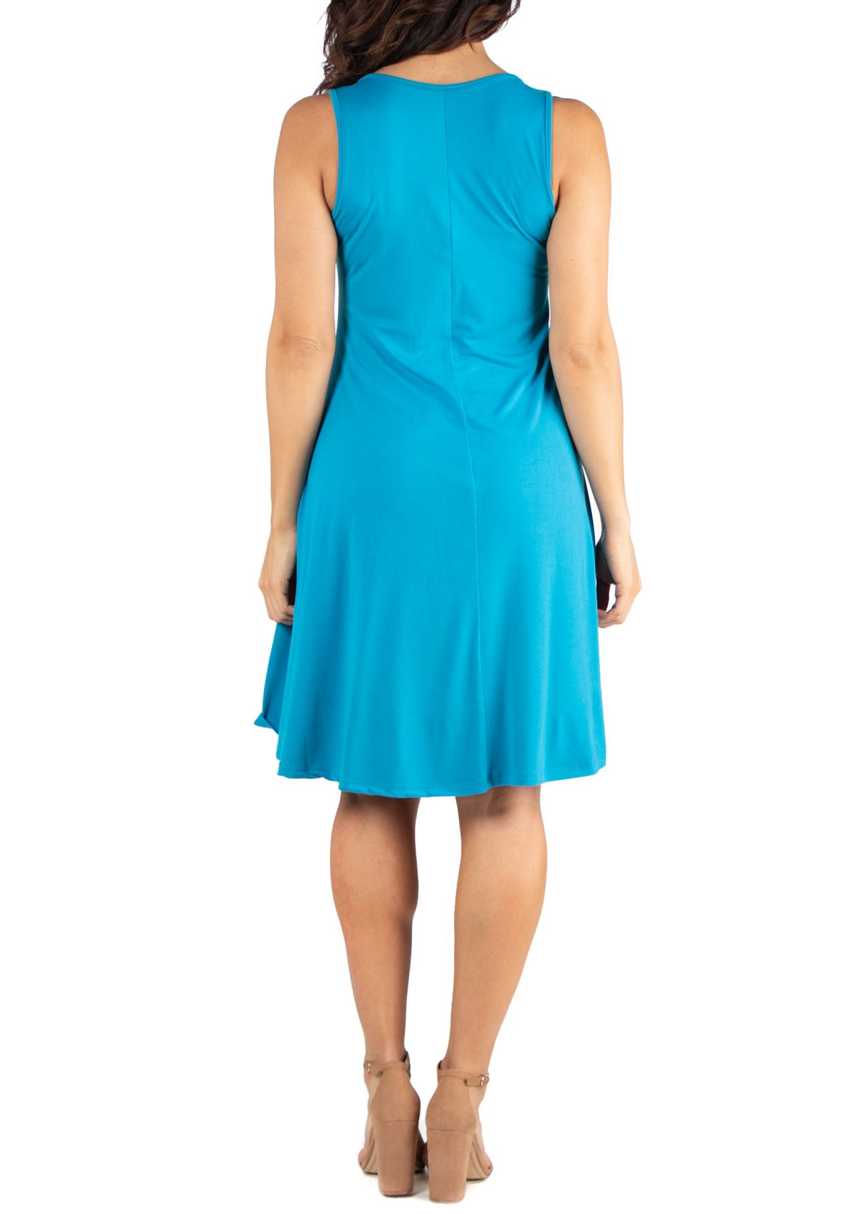 Fit and Flare Knee Length Tank Dress