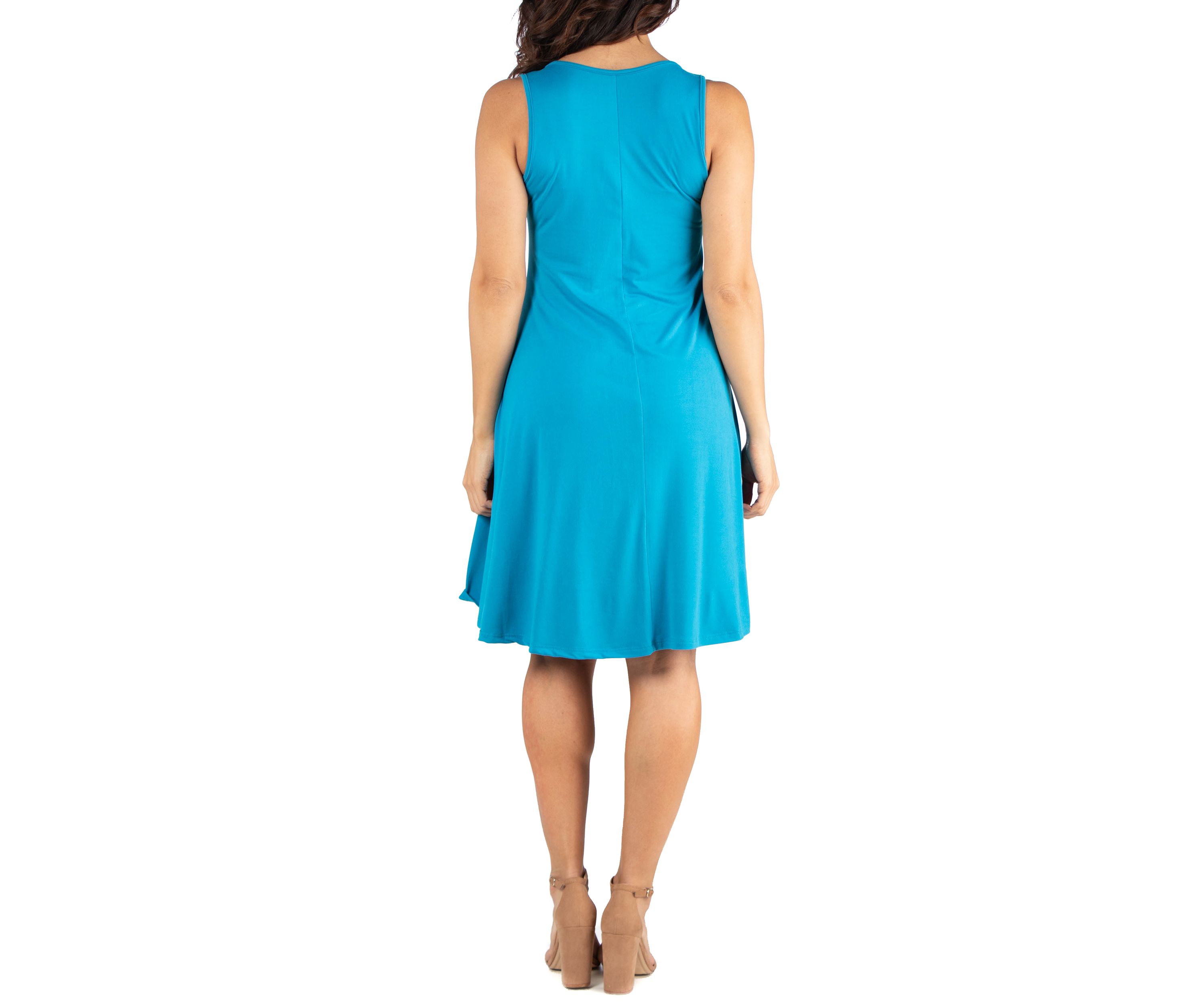 Fit and Flare Knee Length Tank Dress
