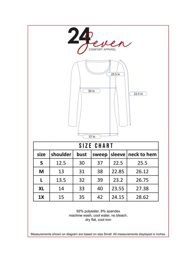 Womens Scoop Neck Long Sleeve Solid Color T-Shirt