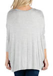 Womens Loose Fit Dolman Sleeve Tunic Top