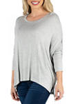 Womens Loose Fit Dolman Sleeve Tunic Top