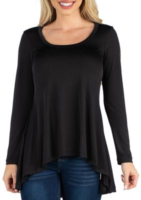 Women's Long Sleeve Flared Tunic Top