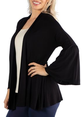 Women's Long Bell Sleeve Open Front Cardigan