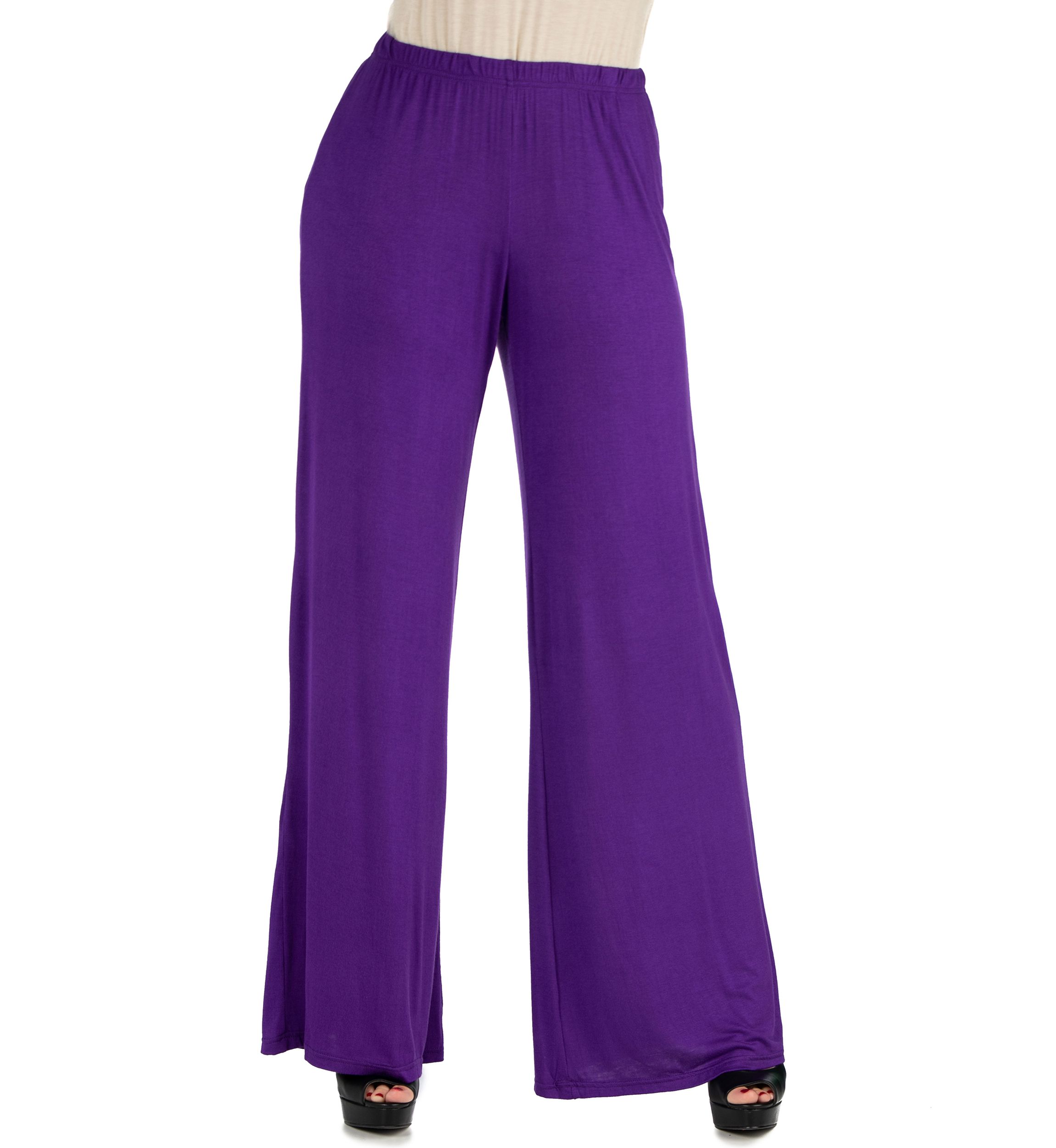 Womens Comfortable Solid Color Palazzo Pants