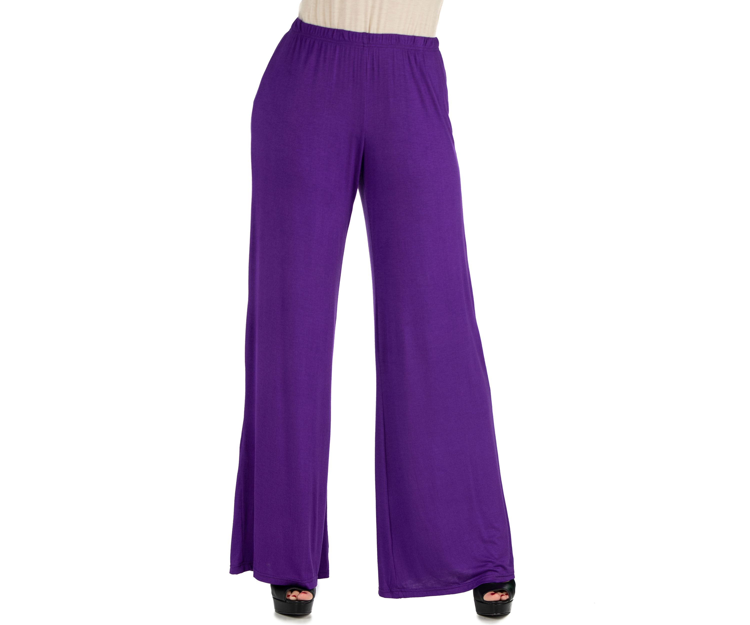 Womens Comfortable Solid Color Palazzo Pants