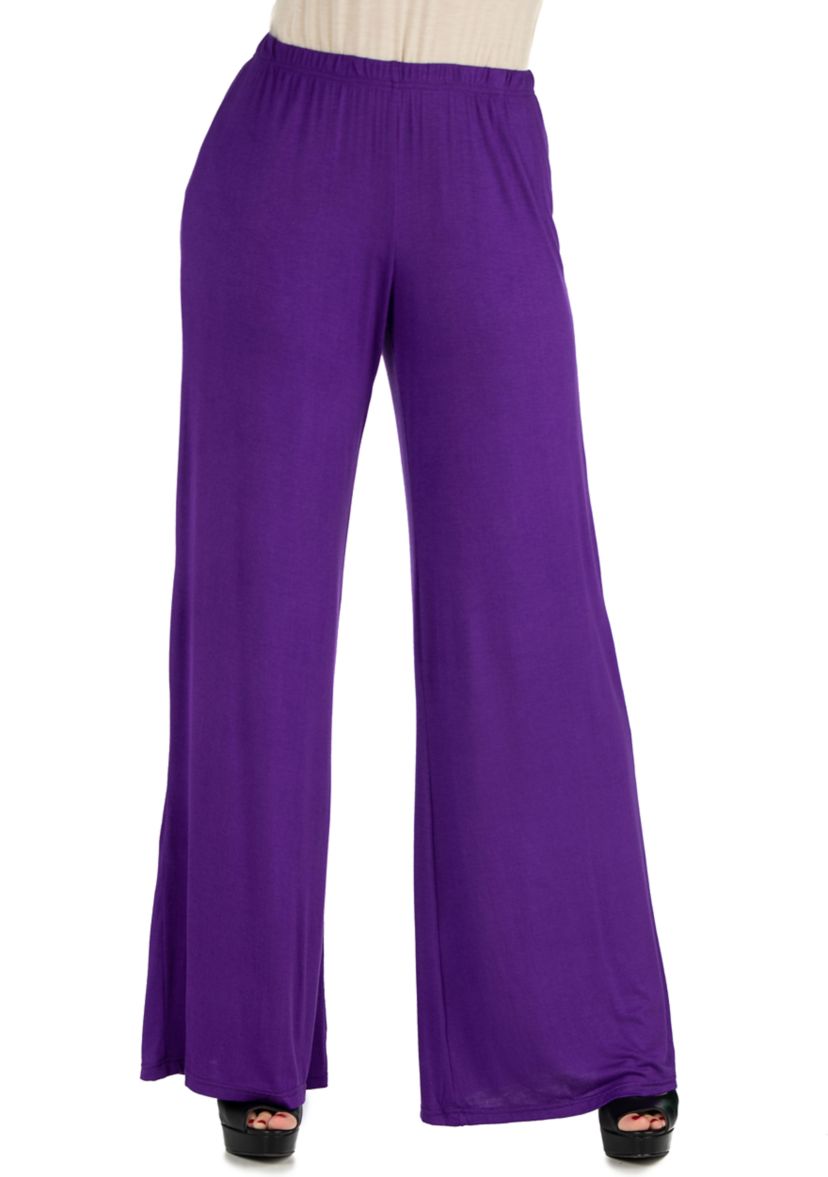 Womens Comfortable Solid Color Palazzo Pants
