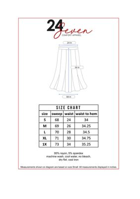 Women's Elastic Waist Solid Color Maxi Skirt