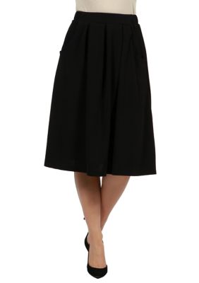24seven Comfort Apparel Women's Classic Knee Length Skirt | belk
