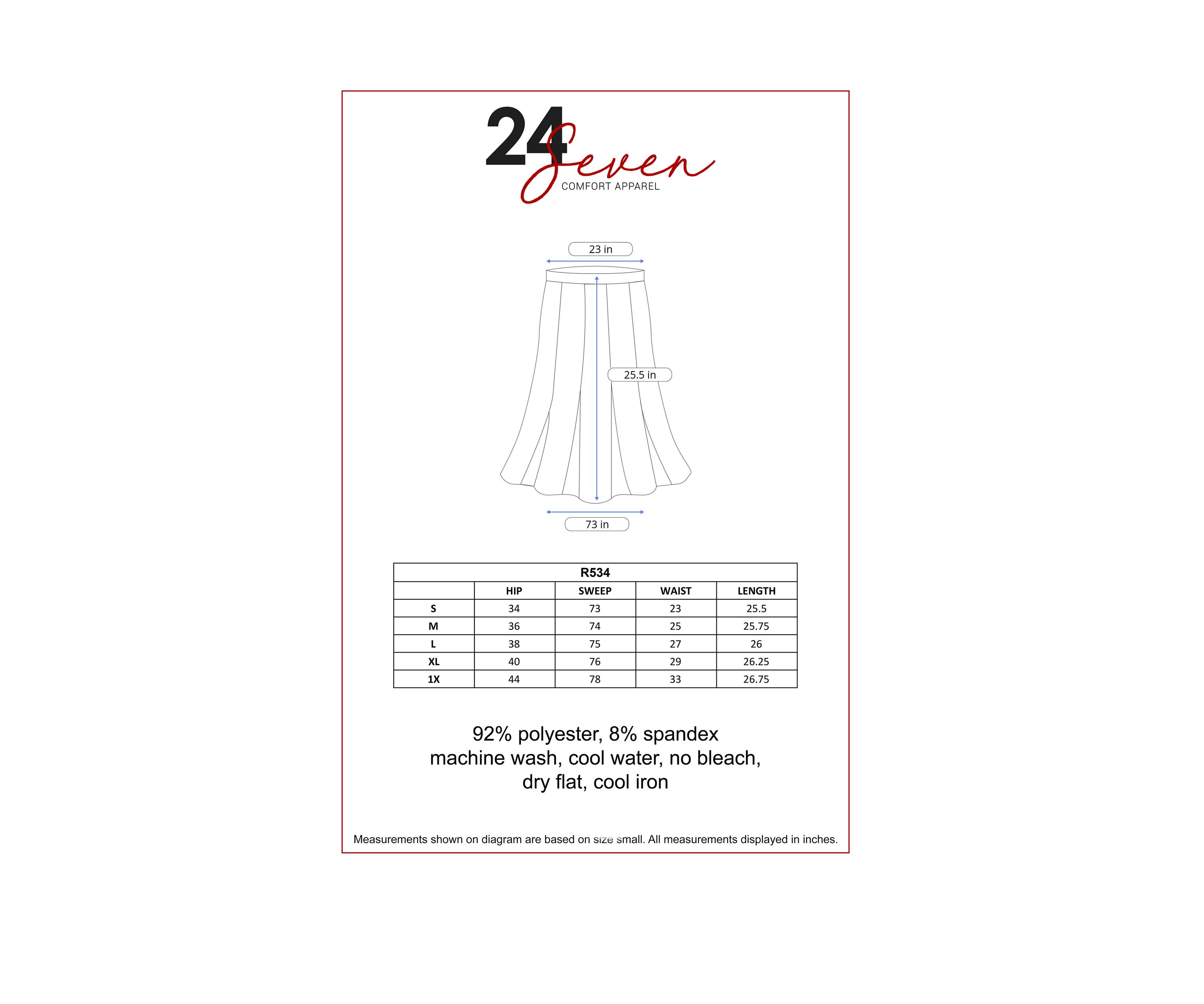 Womens Classic Knee Length Skirt