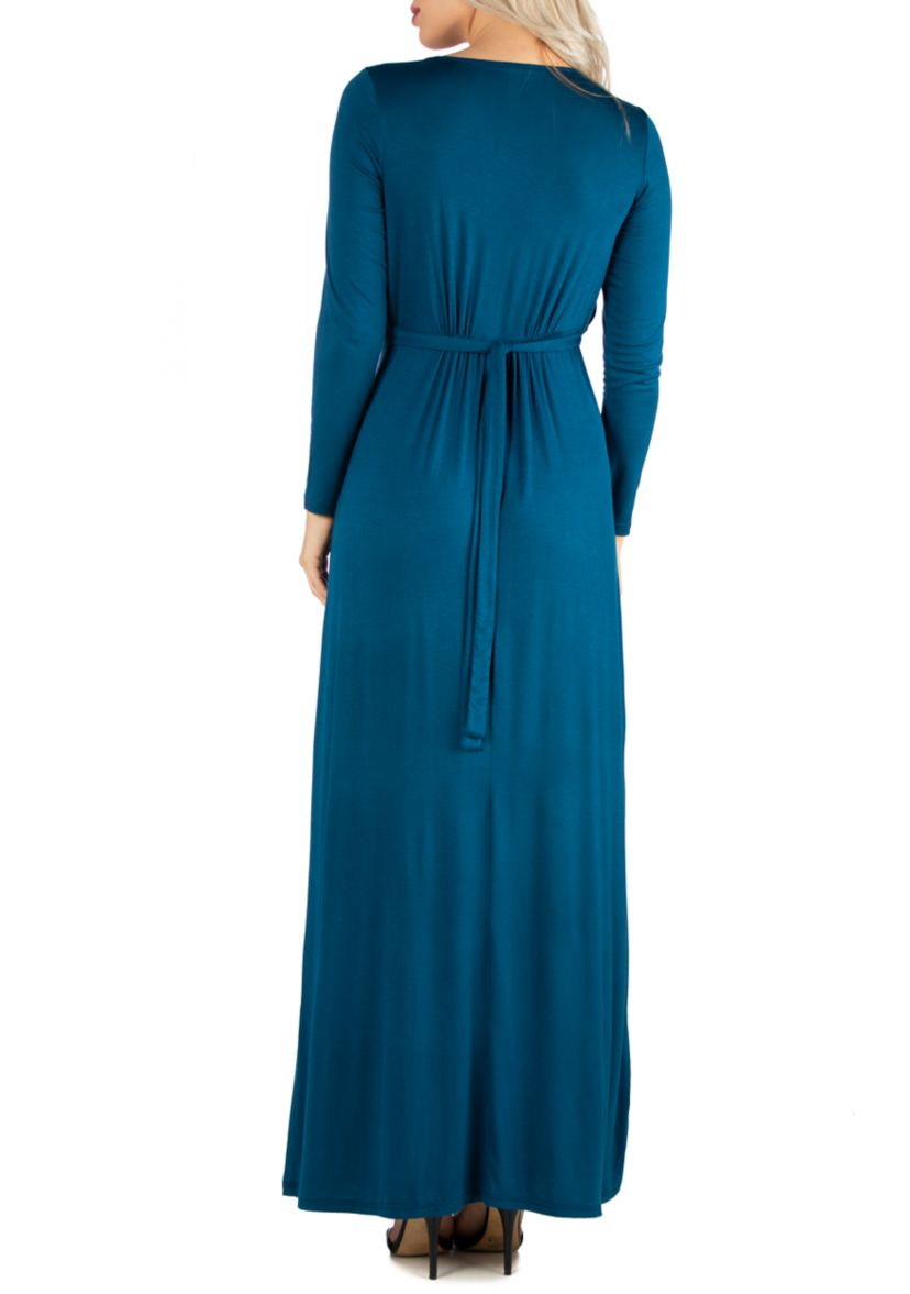 Womens Semi Formal Long Sleeve Maxi Dress