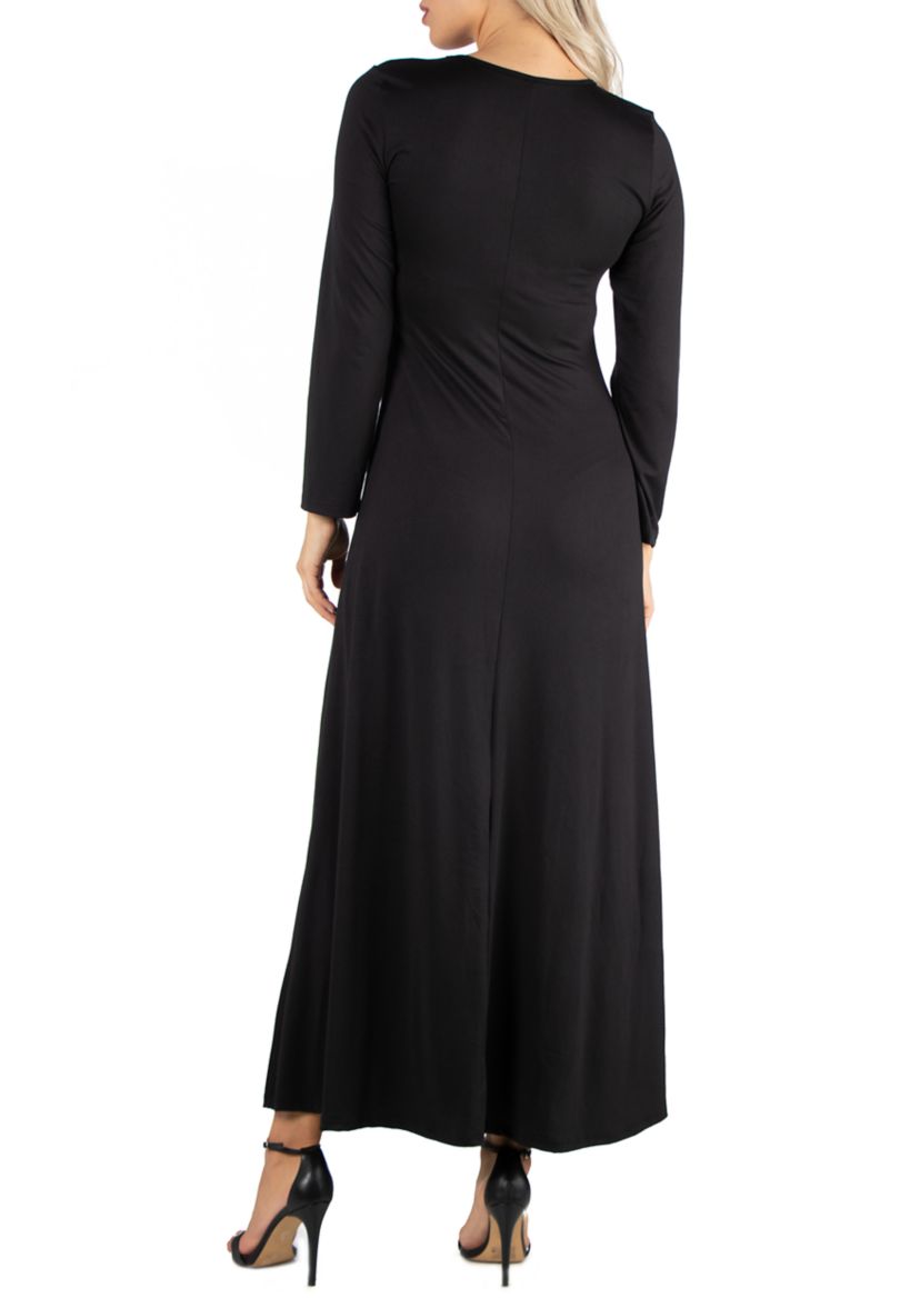 Womens Long Sleeve T-Shirt Maxi Dress