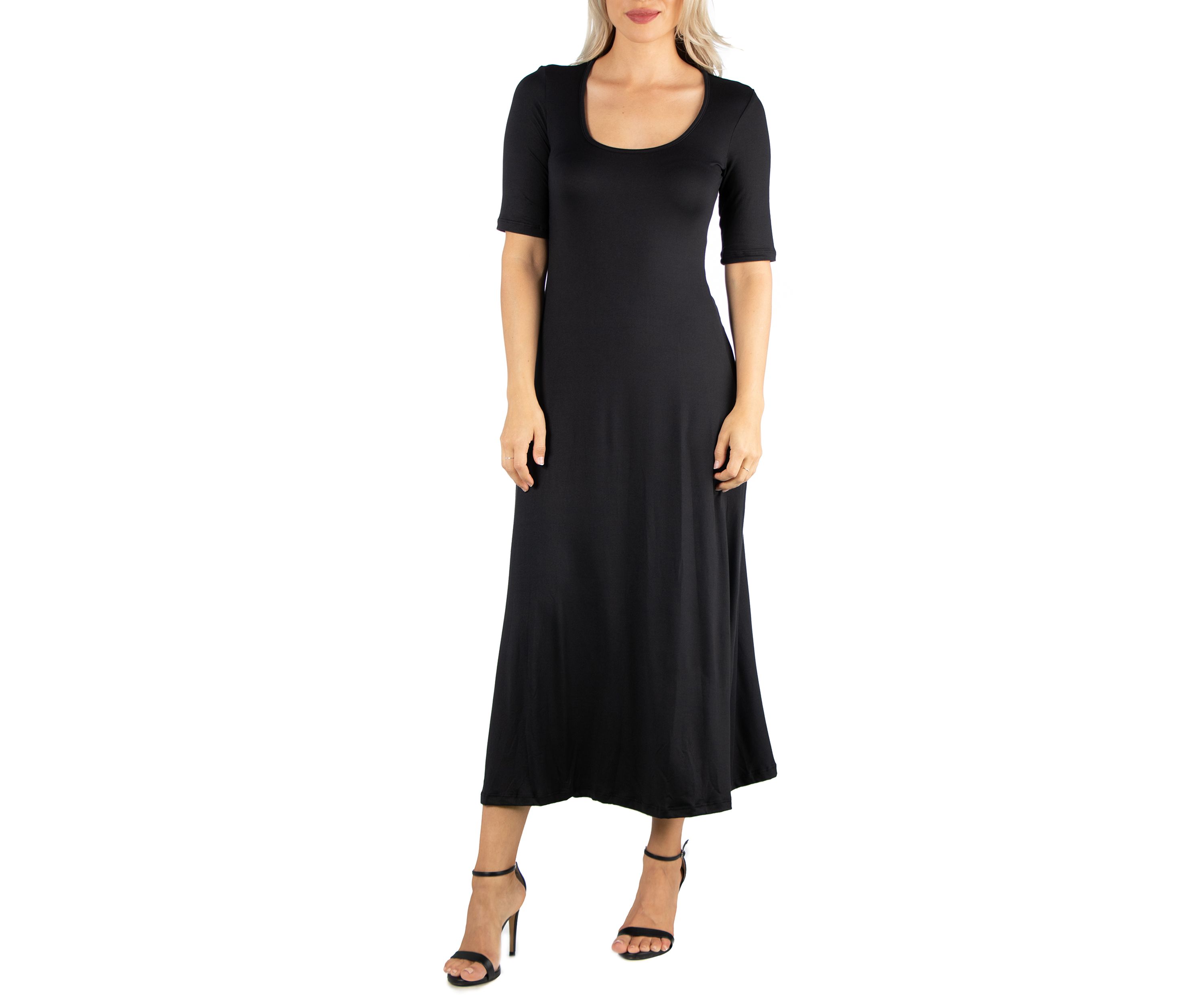Womens Casual Maxi Dress with Sleeves