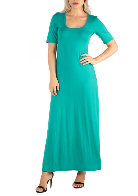 24seven Comfort Apparel Womens Casual Maxi Dress with
