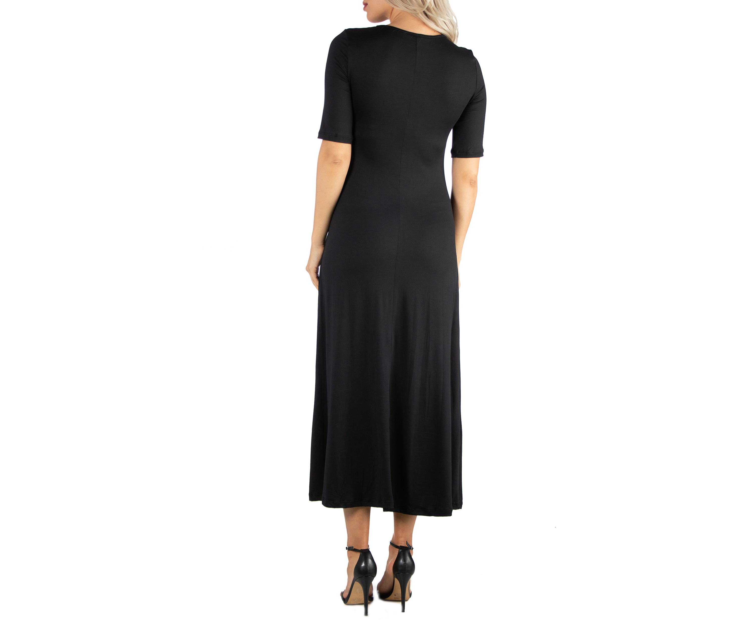 Womens Casual Maxi Dress with Sleeves