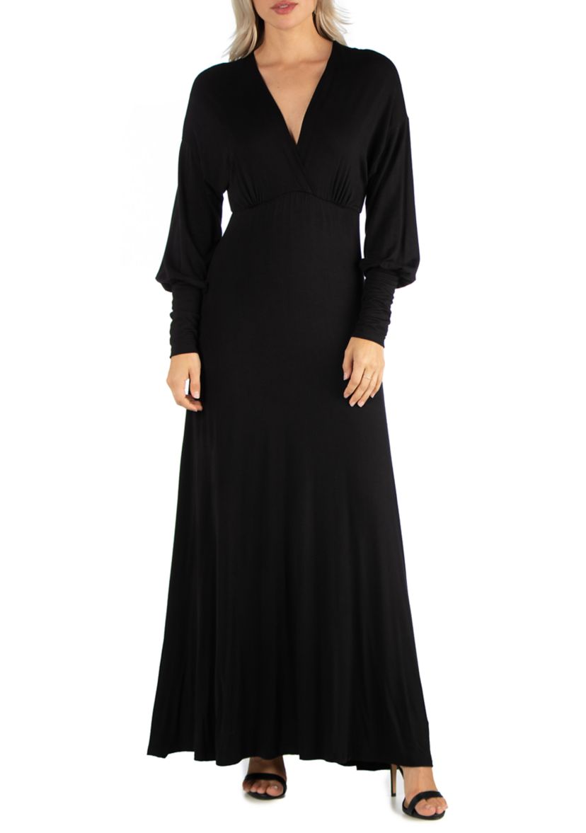 Womens Formal Long Sleeve Maxi Dress 
