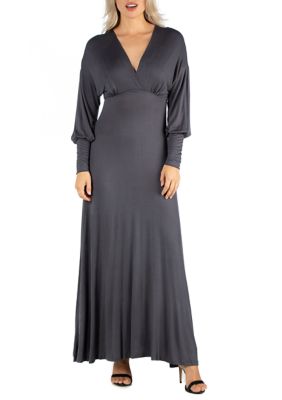 24seven Comfort Apparel Women S Formal Long Sleeve Maxi Dress Belk