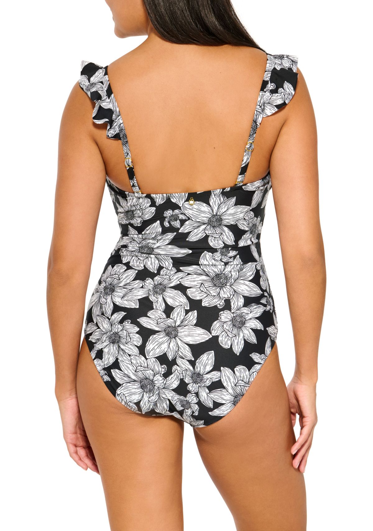 Ruffle Strap One Piece Swimsuit