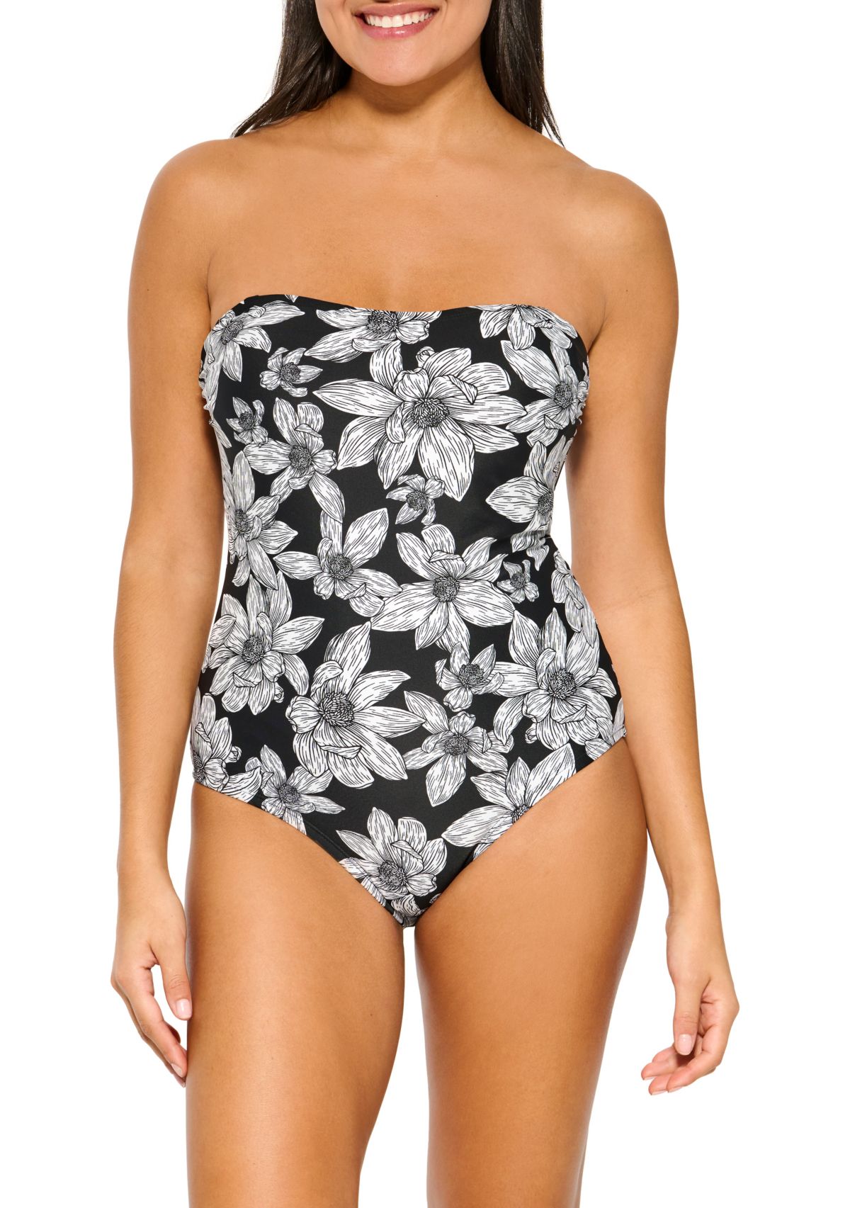 Ruffle Strap One Piece Swimsuit