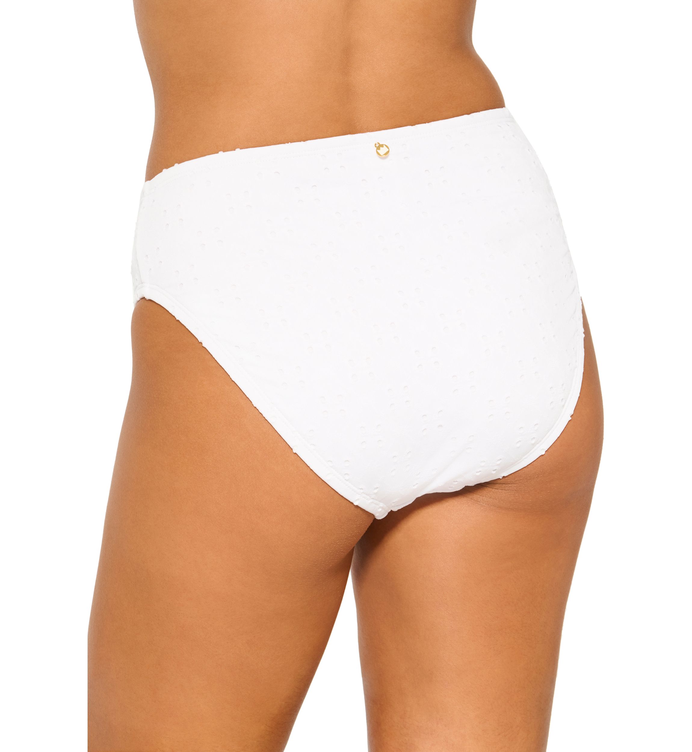 Eyelet High Waist Swim Bottoms