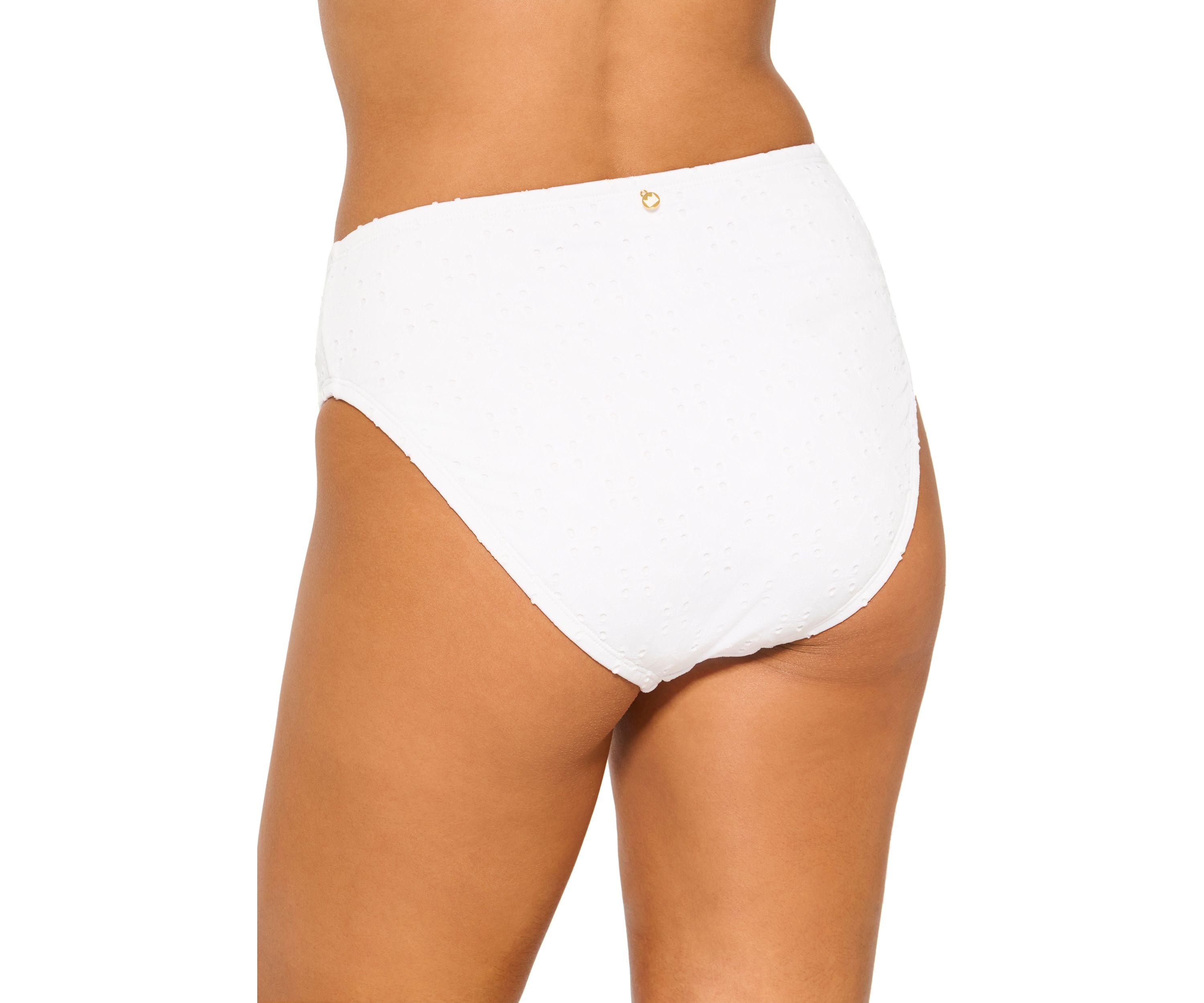 Eyelet High Waist Swim Bottoms
