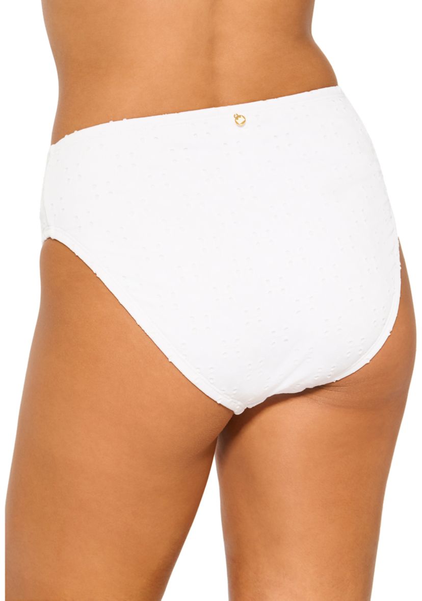 Eyelet High Waist Swim Bottoms
