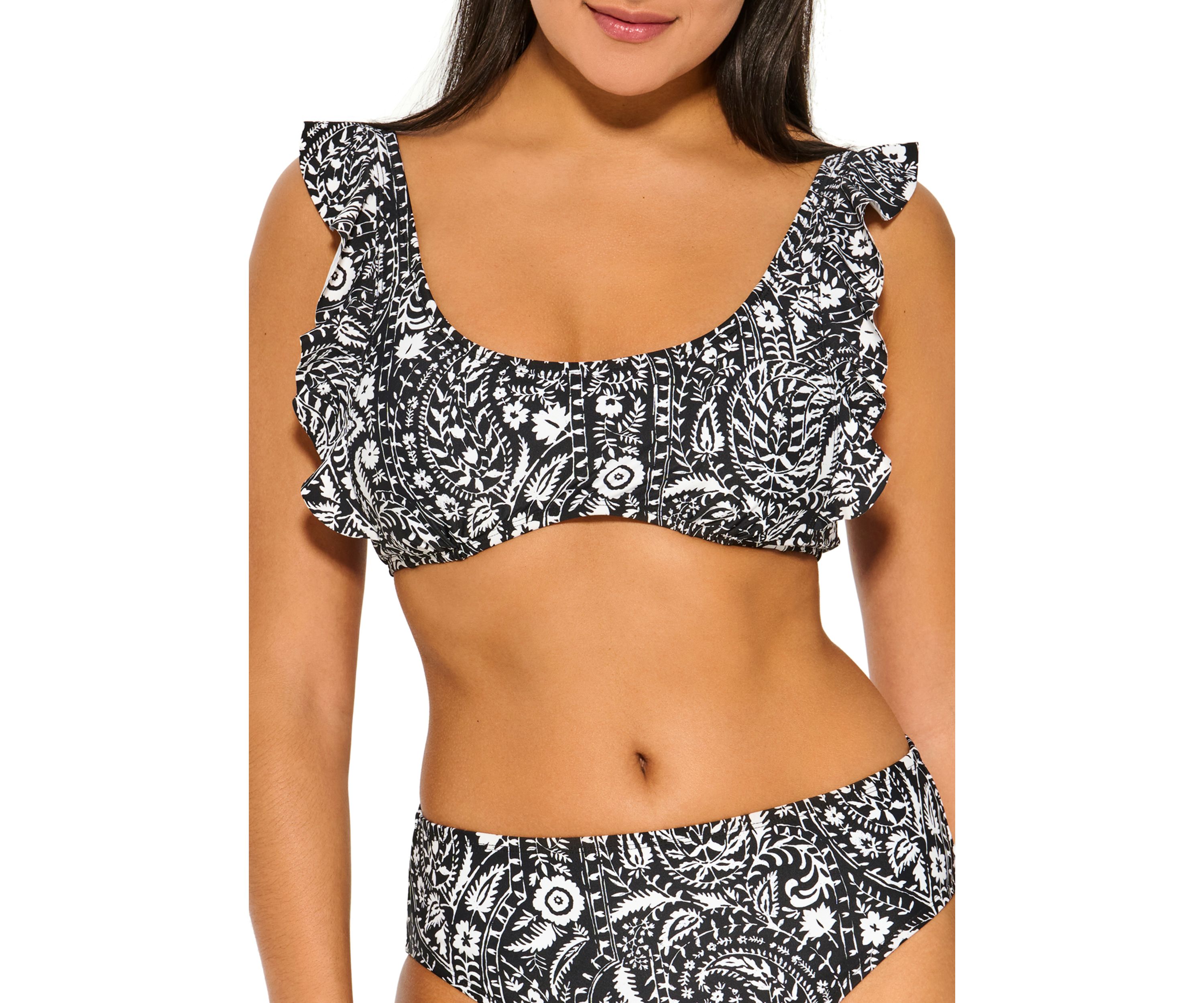 Fresh Paisley Ruffle Underwire Bikini Swim Top