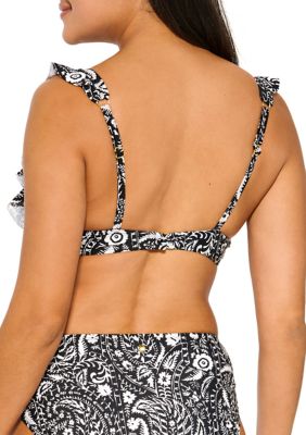 Fresh Paisley Ruffle Underwire Bikini Swim Top