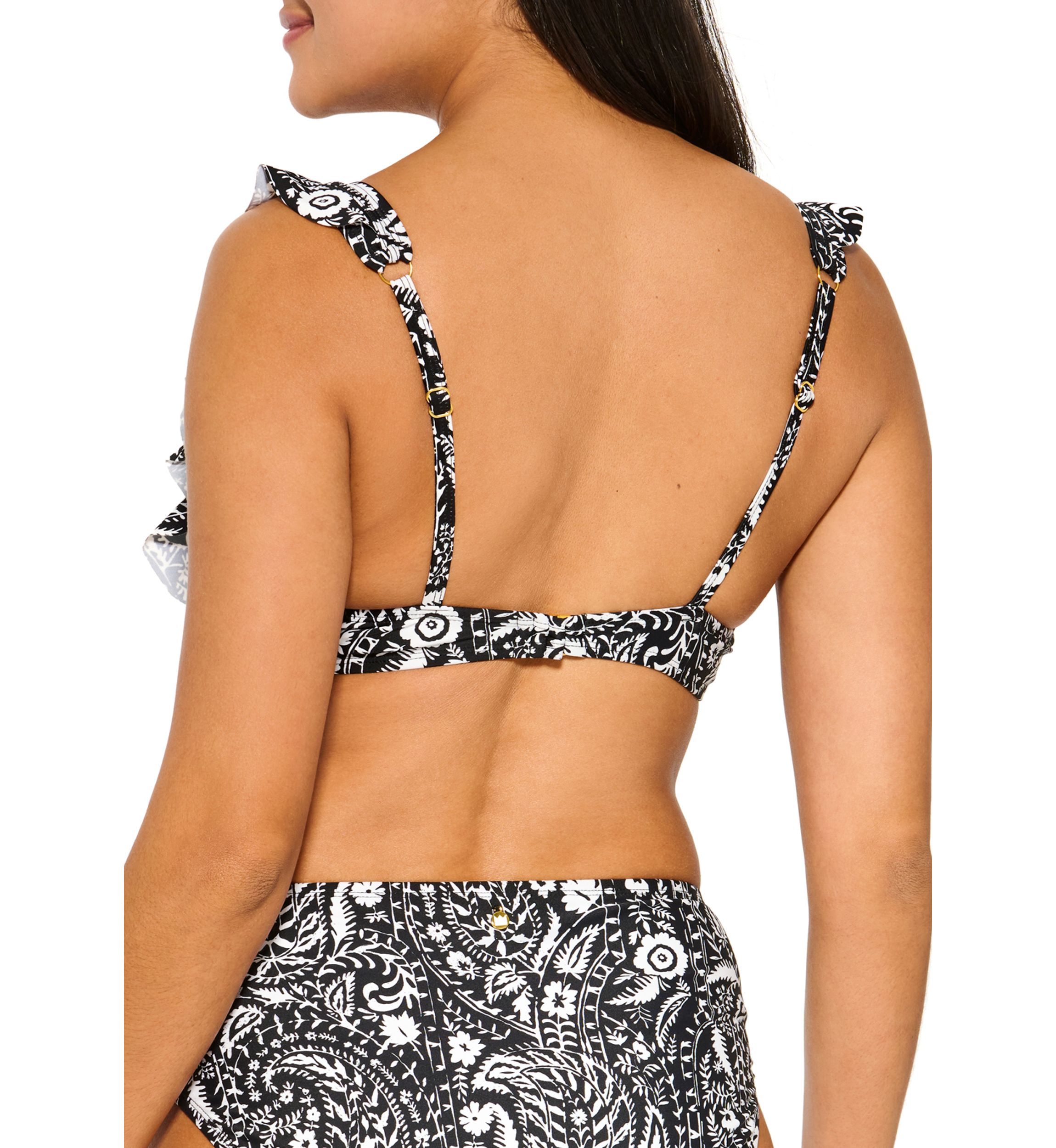 Fresh Paisley Ruffle Underwire Bikini Swim Top