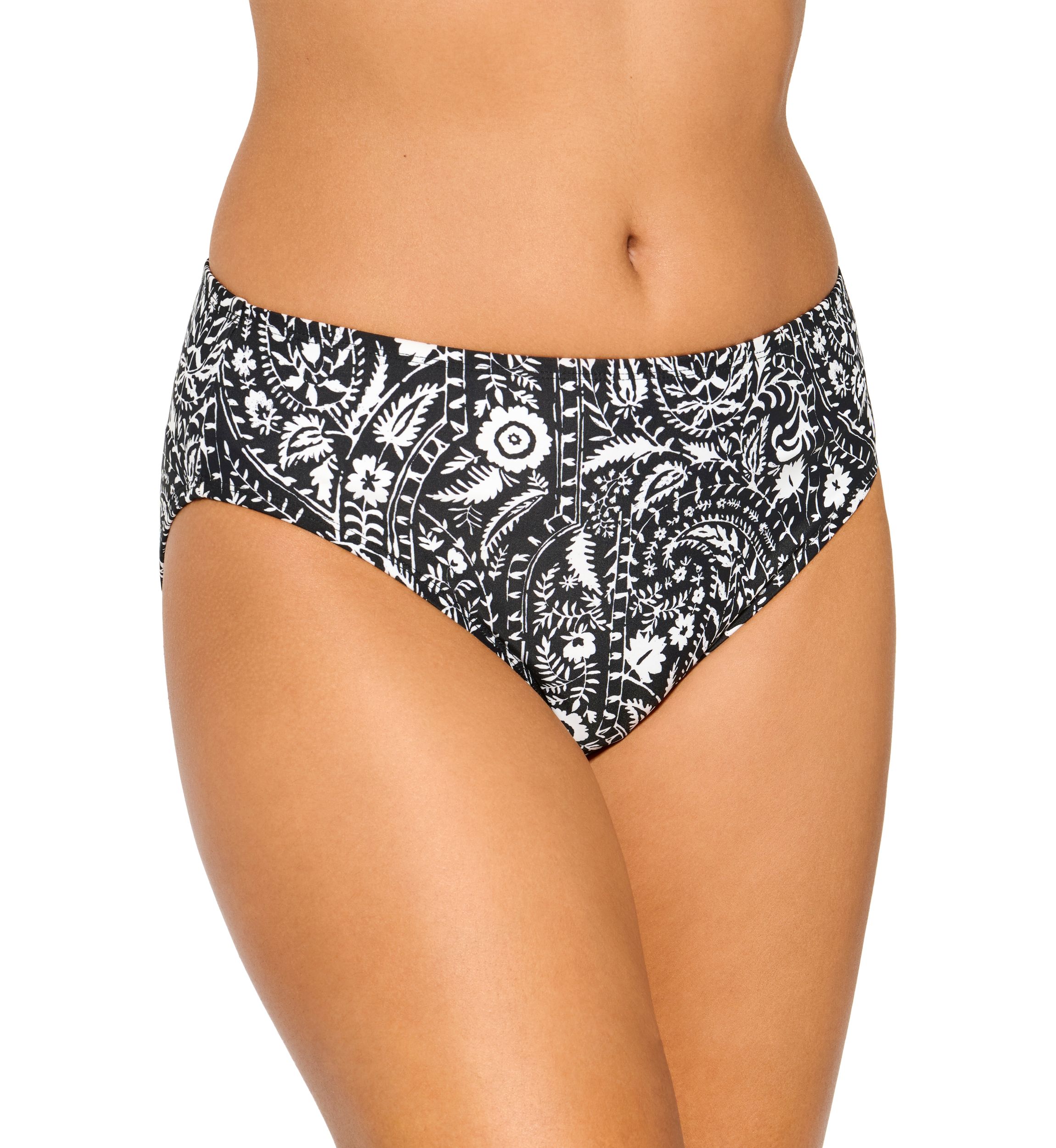 Fresh Paisley Tummy Control High Waisted Swim Bottoms