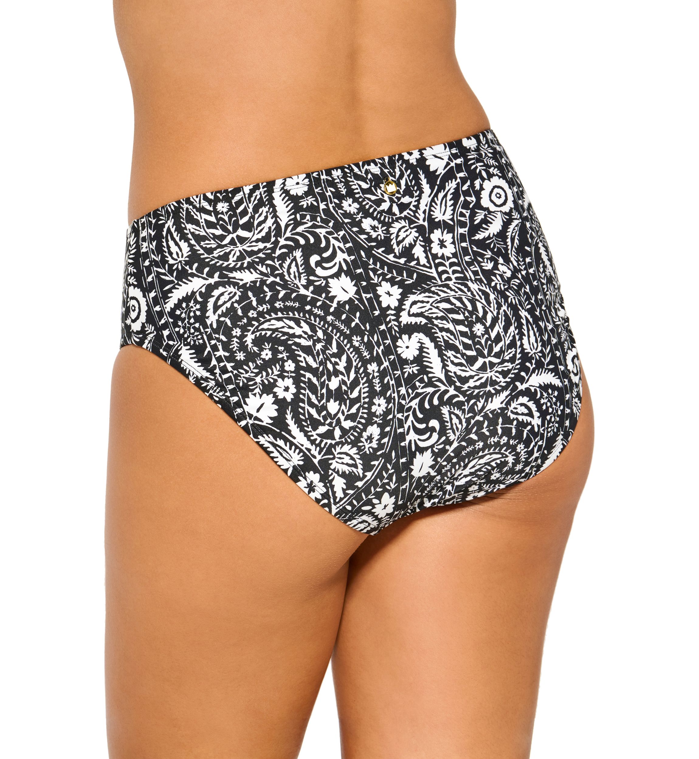Fresh Paisley Tummy Control High Waisted Swim Bottoms