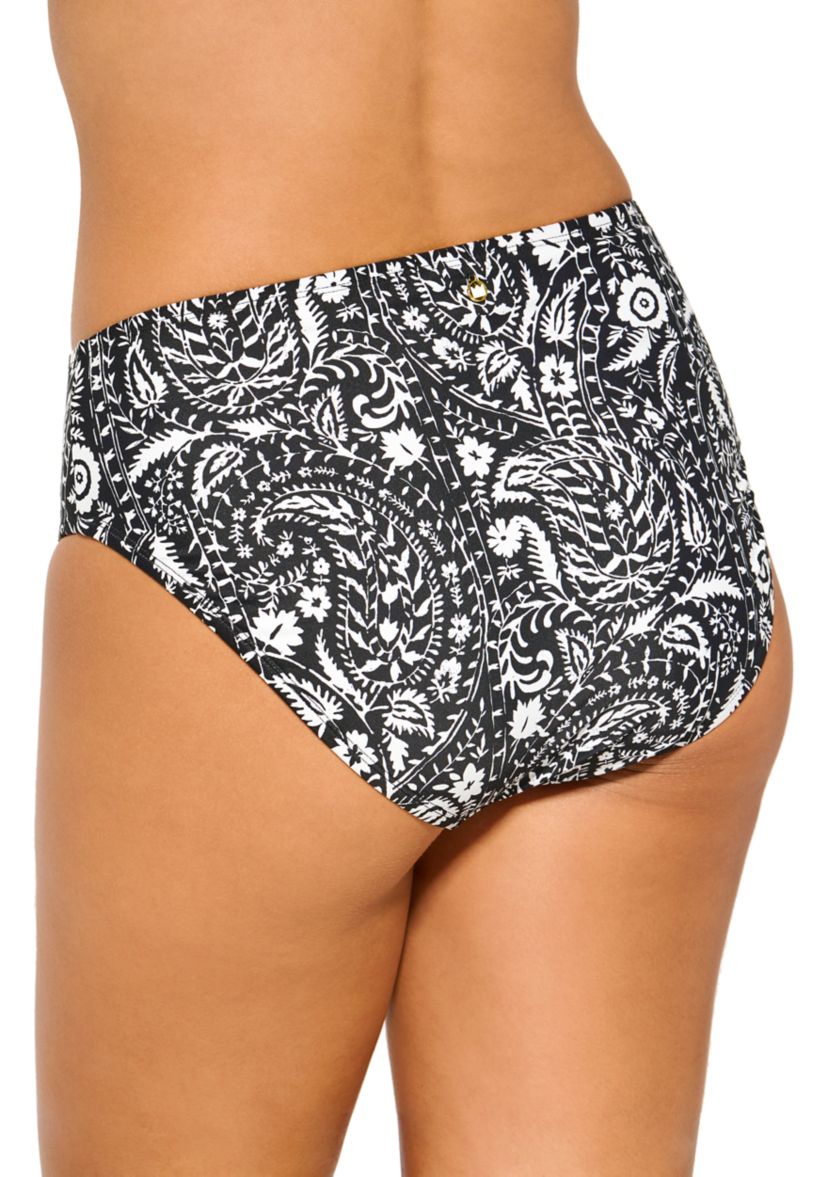 Fresh Paisley Tummy Control High Waisted Swim Bottoms