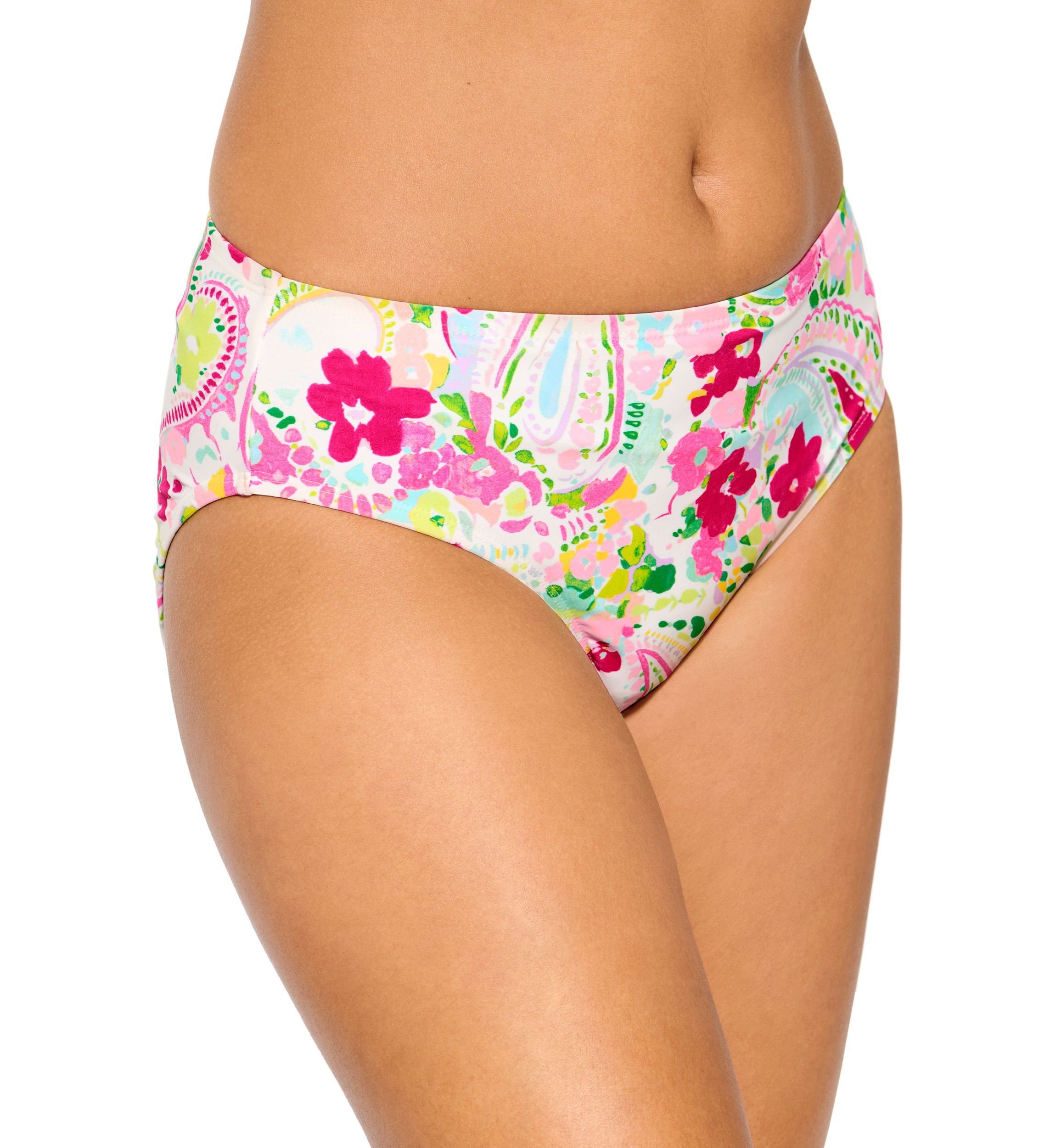 Paisley Floral Tummy Control Swim Bottoms