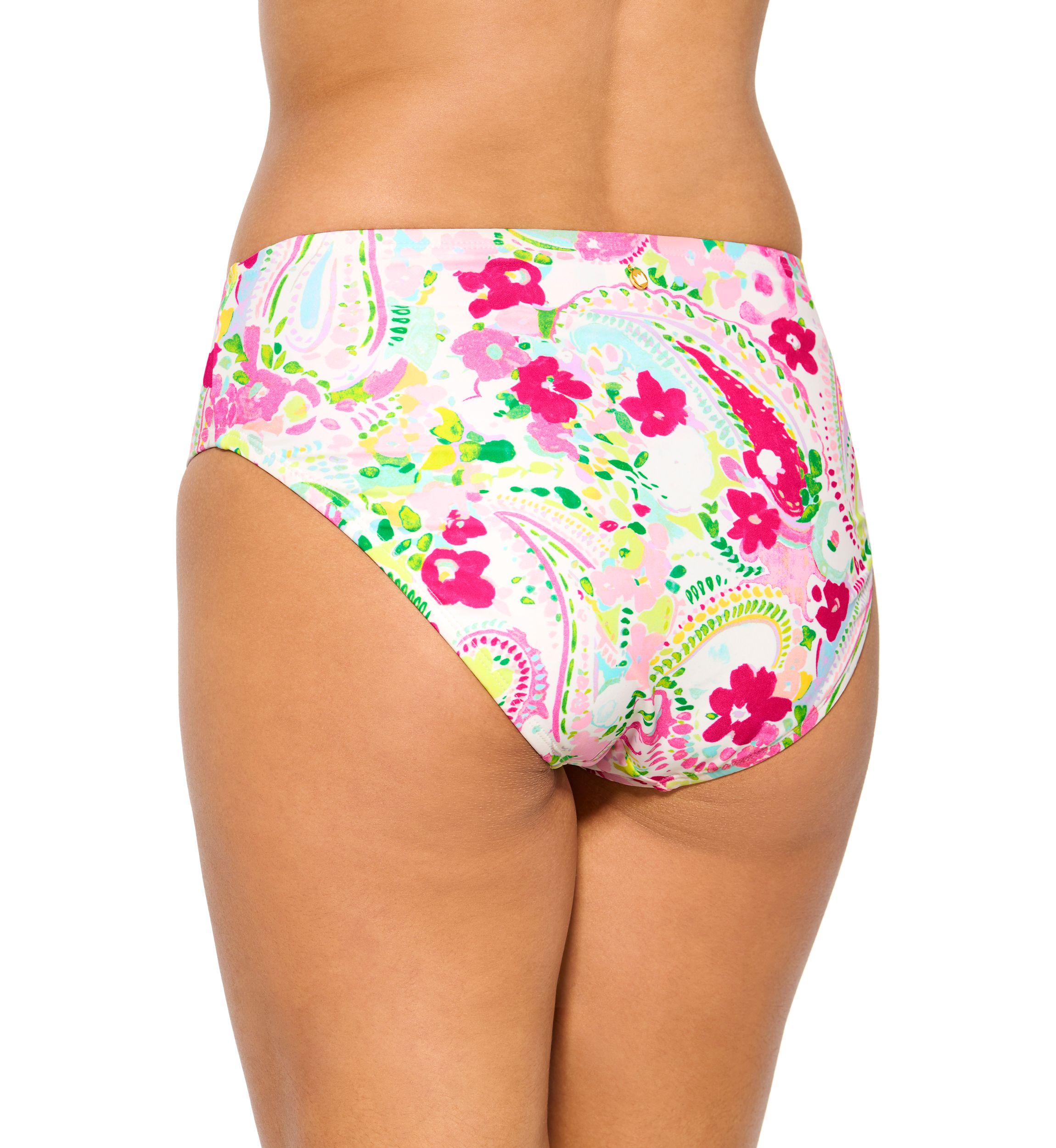 Paisley Floral Tummy Control Swim Bottoms