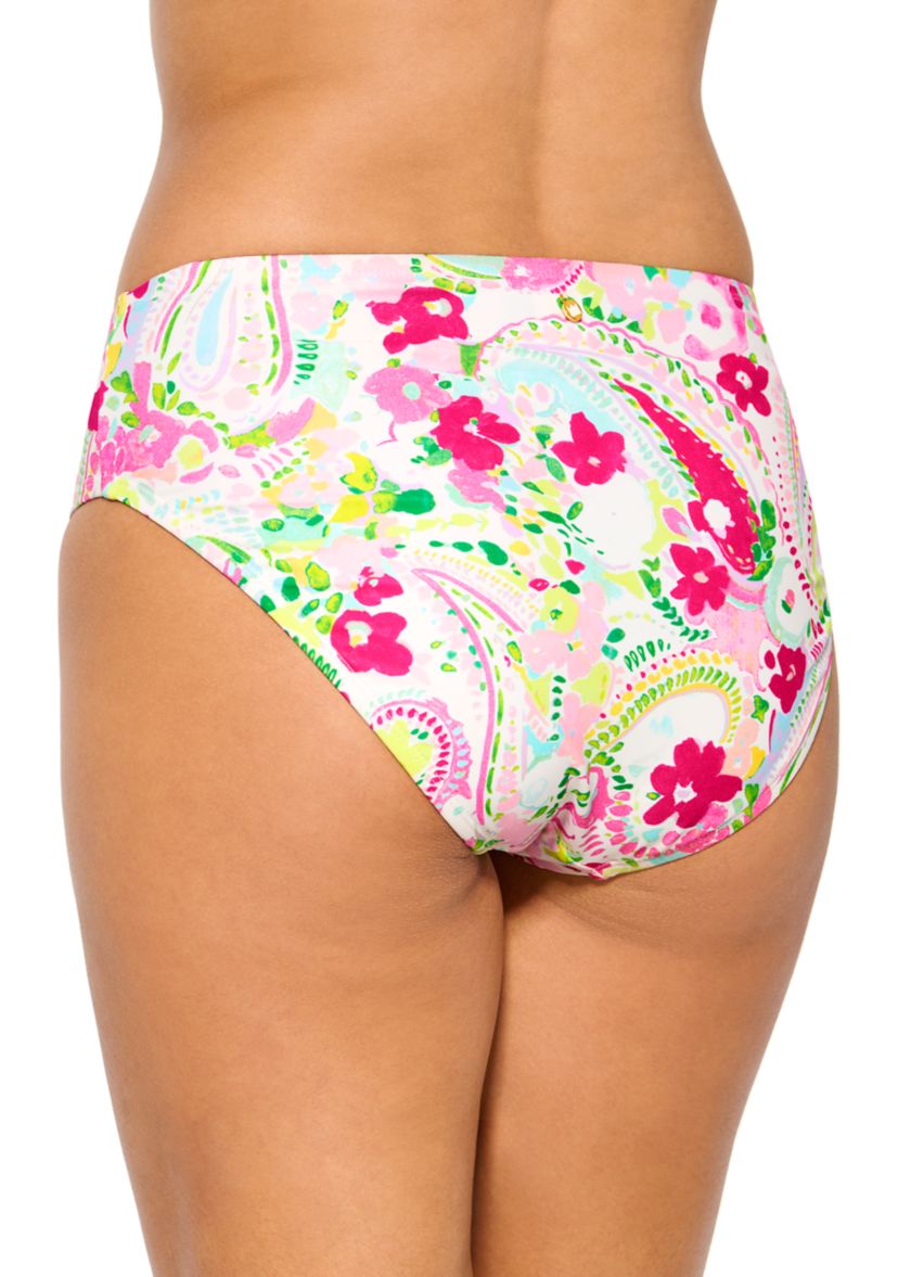 Paisley Floral Tummy Control Swim Bottoms