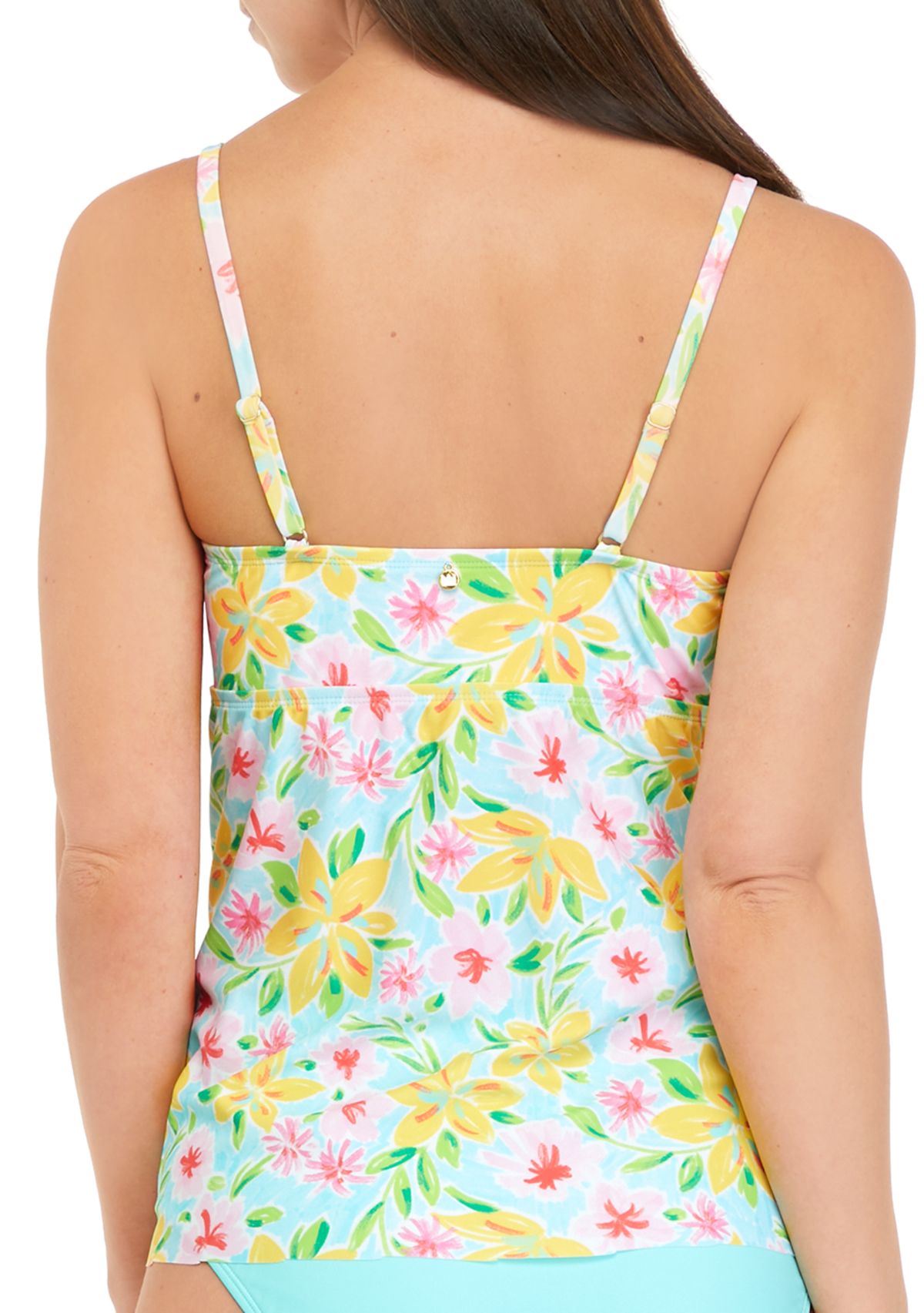 Painted Petals Adjustable Flyaway Swim Tankini