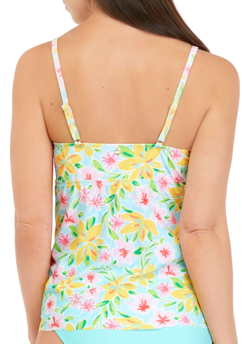 Painted Petals Adjustable Flyaway Swim Tankini