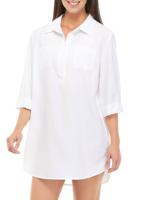 Crown & Ivy™ Popover Tunic Cover Up