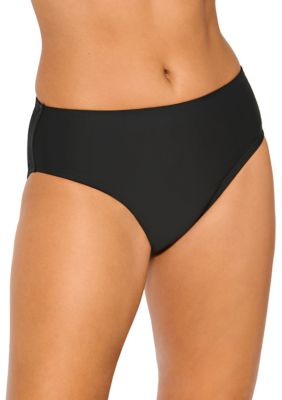 Ivy Black Ribbed Seamfree High Waist G-string Set