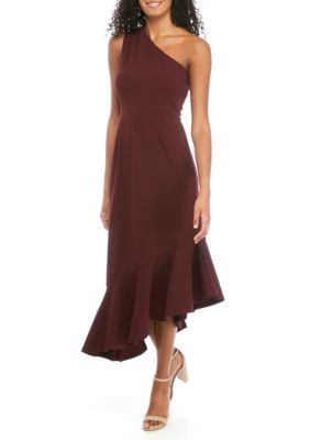 THE LIMITED Women's One Shoulder Asymmetrical Hem Dress | belk