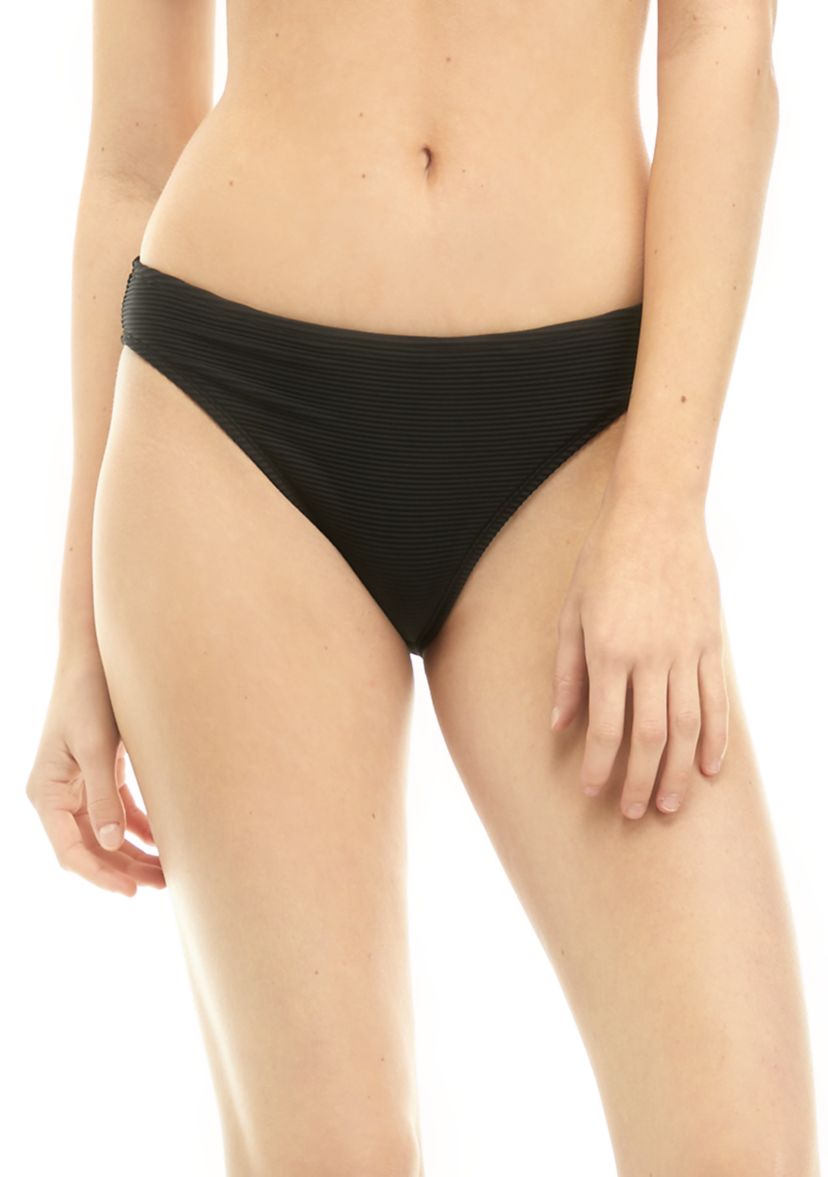 Ribbed Hipster Swim Bottoms
