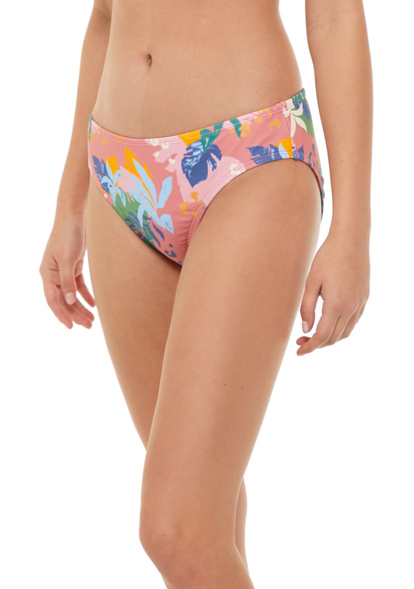 Tropical Print Hipster Swim Bottoms 