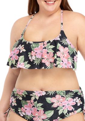 Plus size outlet flounce bikini top