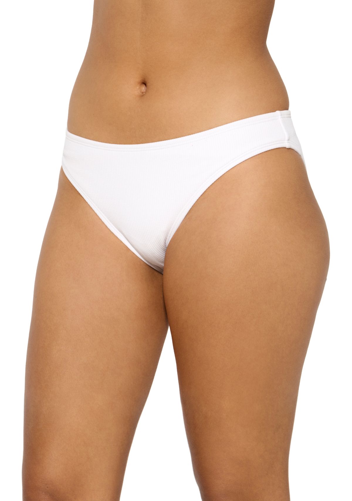 Skinny Rib Hipster Swim Bottoms