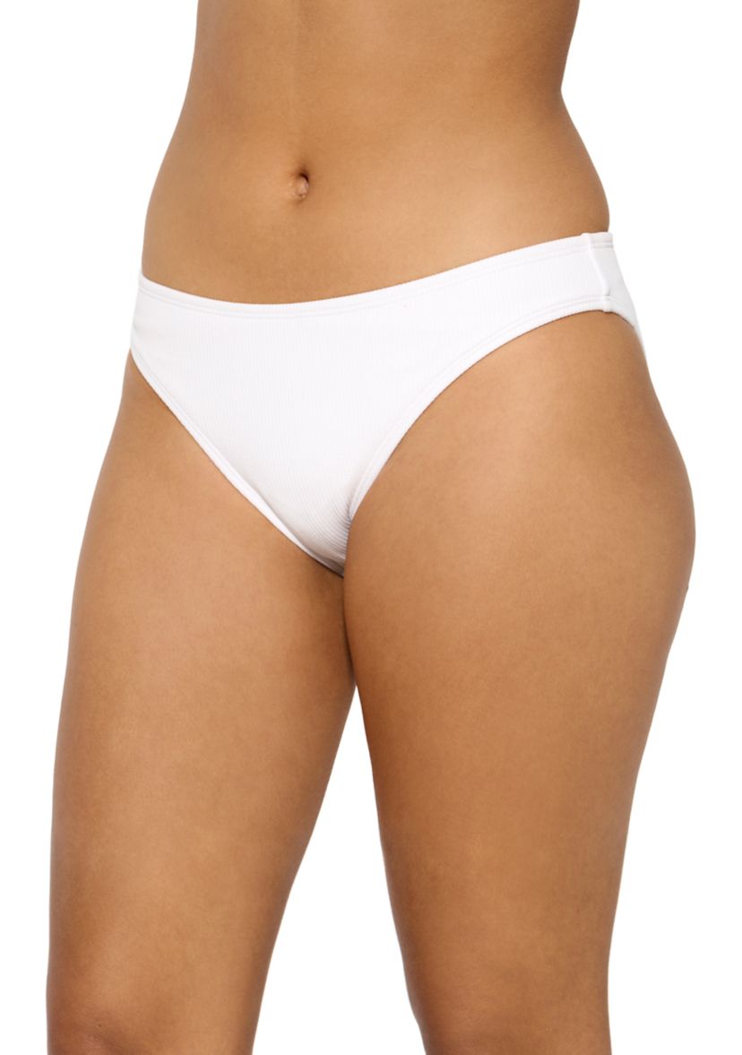 Skinny Rib Hipster Swim Bottoms