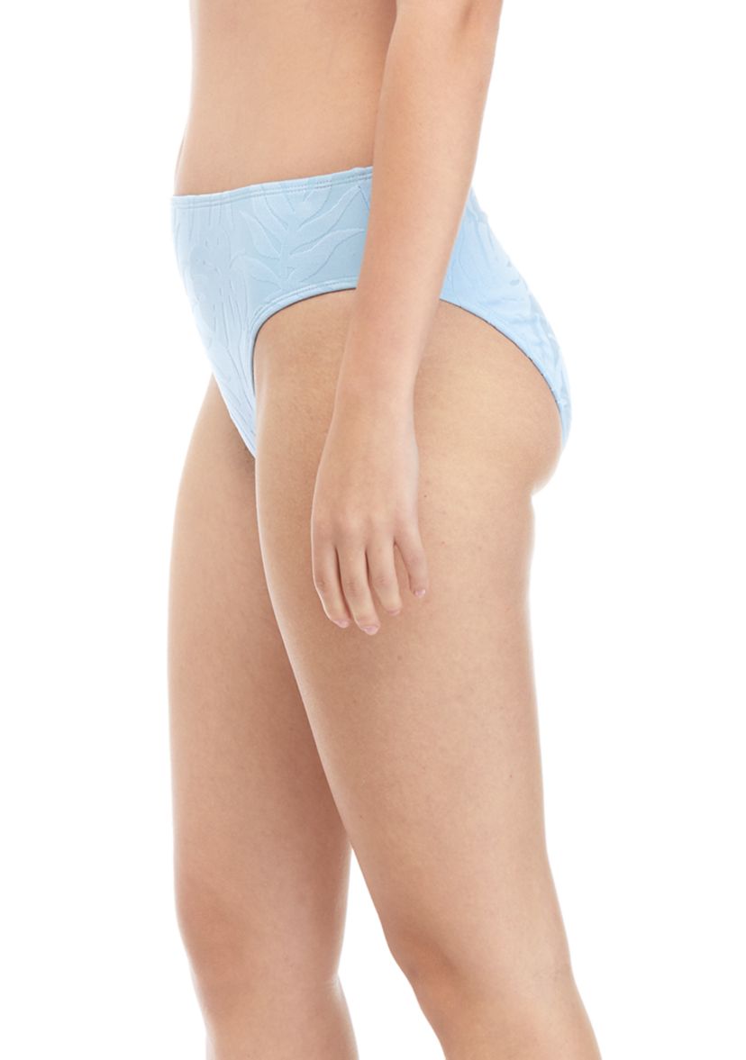 Tropical Leaf High Waist Swim Bottoms