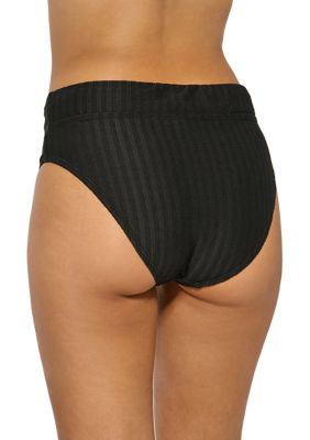 Coolers In Capri Ultra High Waist Bikini Bottoms in Black